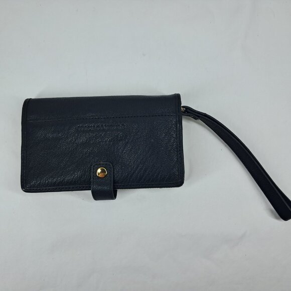 Juicy Couture Tech Wallet Wristlet Black Gold Leather - Picture 4 of 16